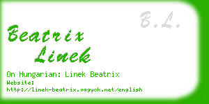 beatrix linek business card